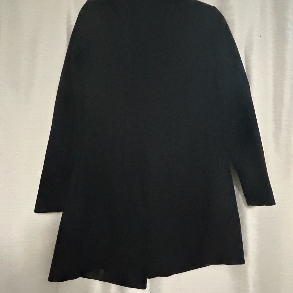 Anne Klein Classic Black Pea Coat - Picture 2 of 4